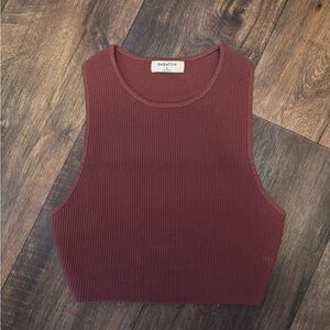Babaton Sculpt Knit Racer Cropped Tank